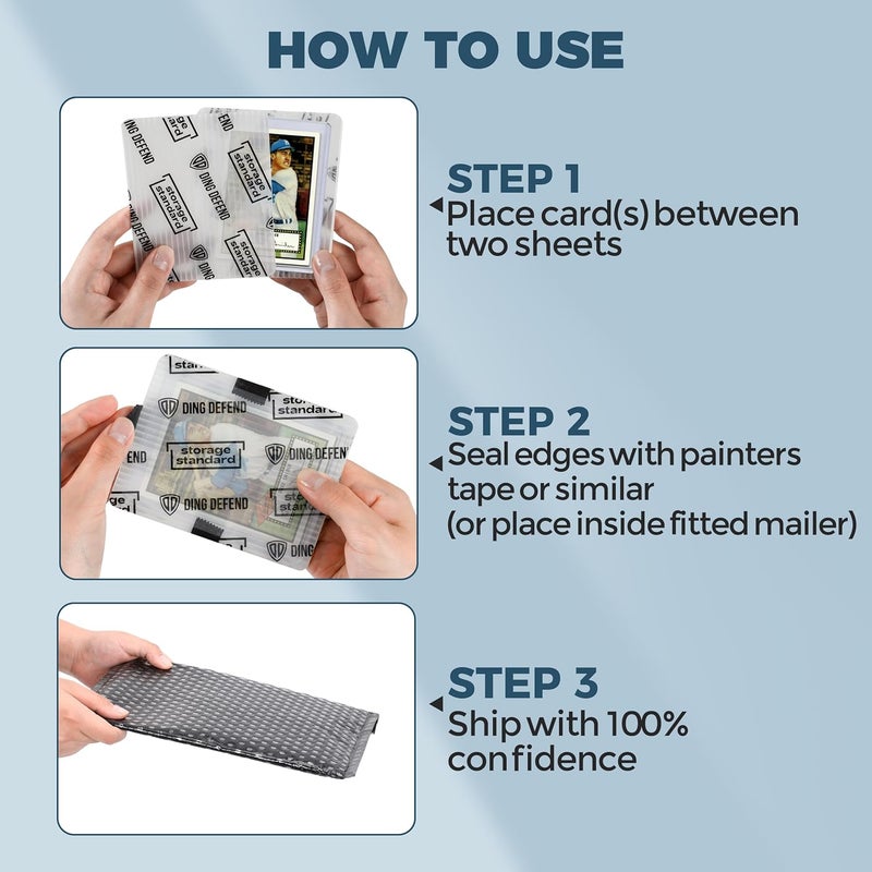 Storage Standard Trading Card Shipping Protectors 510 Pack 3.5'' x 4.5'' - Premium Ultra Strong Plastic Inserts Mailers - Precut Supply Sleeves for Sports MTG Cards Packaging - Flats for Breakers - Image 4